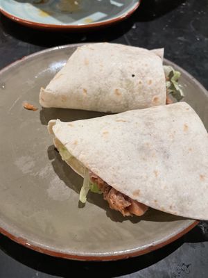 Pulled barbecue tacos  at Velada in Barcelona