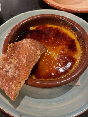 Creme brulee  at Velada in Barcelona