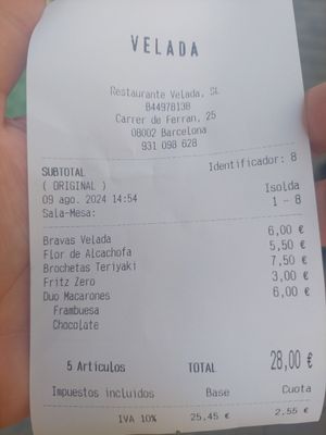  at Velada in Barcelona