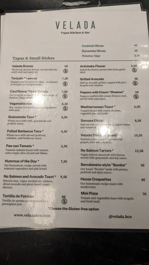 Menu 10/2024 at Velada in Barcelona