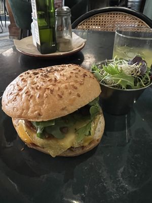 Cheese burgerr  at Velada in Barcelona