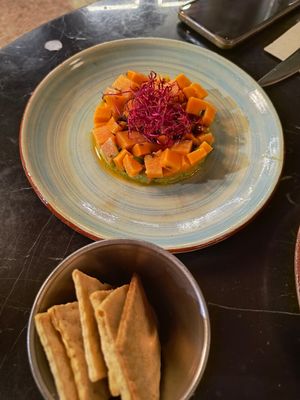 No salmon tartare at Velada in Barcelona