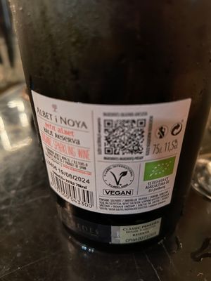Vegan wine selection at Velada in Barcelona