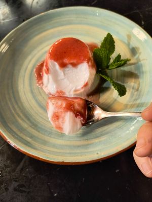 Panna cotta-perfect texture at Velada in Barcelona