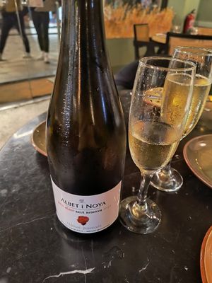 Sparkling wine at Velada in Barcelona