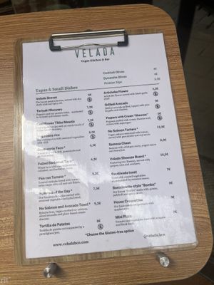 Menü  at Velada in Barcelona