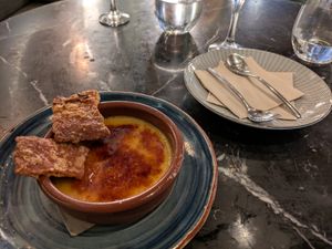 Creme Brulé at Velada in Barcelona