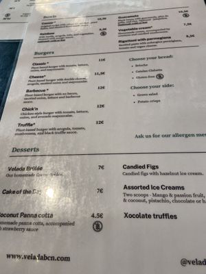 Dessert  at Velada in Barcelona