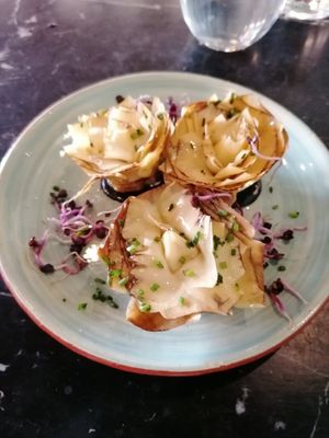 Artichoke flowers at Velada in Barcelona
