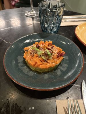 Salmon tartare  at Velada in Barcelona