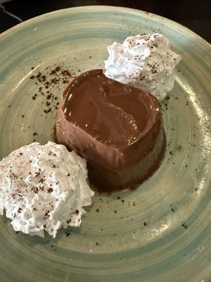 Chocolate flan  at Velada in Barcelona