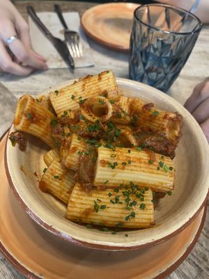 Rigatoni con berenjena  at Velada in Barcelona