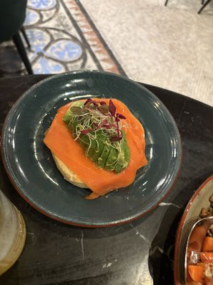 Salmon toastie  at Velada in Barcelona