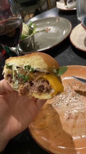 Cheese burger  at Velada in Barcelona