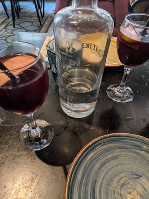 Sangria and free tap water 4.5/5 at Velada in Barcelona