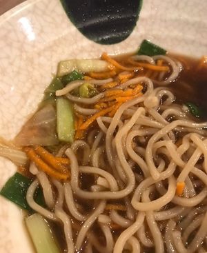 Obatyan shoyu lamen (lembrei de tirar foto apenas na metade do prato) at Obatyan Lamen House in Sao Paulo