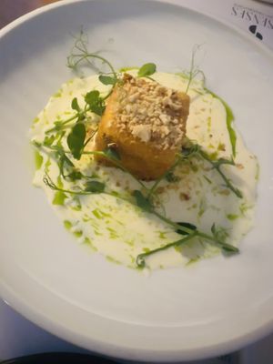 Polenta   at Five Senses in Santorini