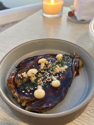 The only eggplant I ever enjoyed!!   at Five Senses in Santorini