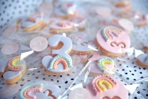 Rainbow birthday cookies at Sweets & Treats Bakery in Waddinxveen