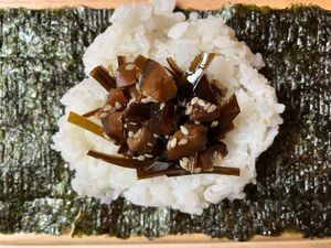 Shiitake & Kombu Onigiri at Sasurai Onigiri in Torun