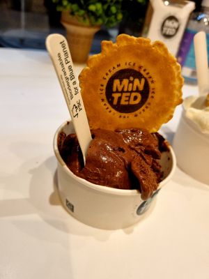 Vegan Chocolate Ice Cream at Minted Ice Cream in Glasgow