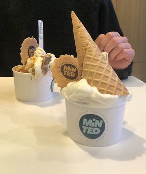 This was like a lime flavour, I didn’t love it TBH but it was very melty   at Minted Ice Cream in Glasgow