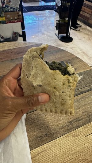 spinach patty. soooo goood  at Wadada Healthy Market & Juice Bar  in Atlanta