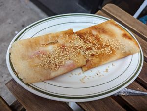Vegan Burmese pancake at Little Myanmar in New York City