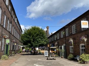 Outside  at The Tile Press Cafe in Telford
