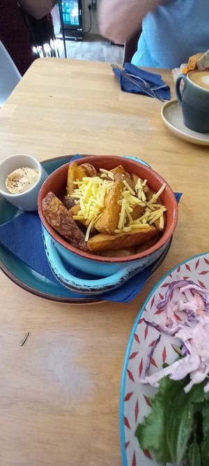 Vegan cheese wedges at The Tile Press Cafe in Telford