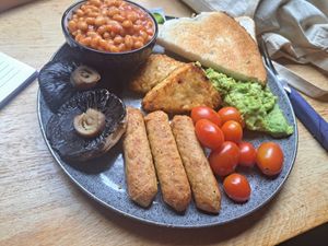 Vegan breakfast - nothing special here! at The Tile Press Cafe in Telford