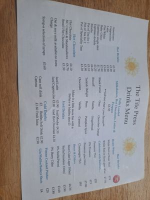  at The Tile Press Cafe in Telford