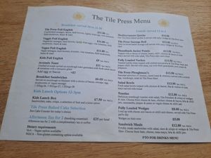  at The Tile Press Cafe in Telford