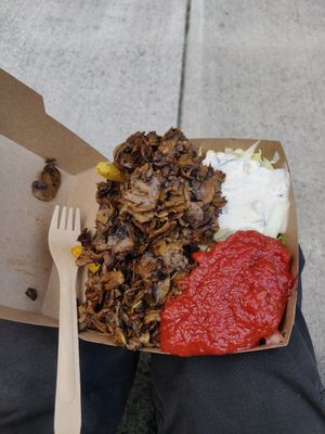 Pilze Gyros box at Vitrine Imbiss in Innsbruck