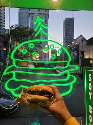 The burger at Soy Boys in Toronto