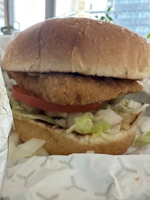 Vegan chicken burger   at Soy Boys in Toronto