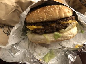 Double cheeseburger   at Soy Boys in Toronto