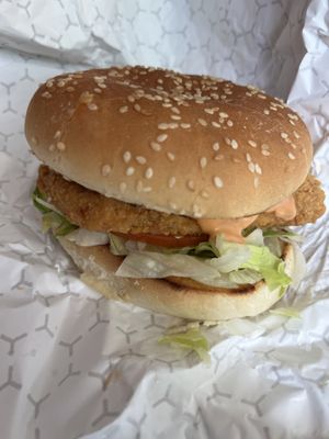 Chicken burger  at Soy Boys in Toronto