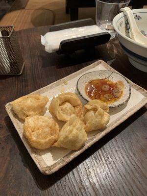 fried to perfection!! i love gyozas  at Yakuzenshokudo Chabuzen in Tokyo
