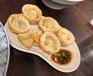Spicy gyoza   at Yakuzenshokudo Chabuzen in Tokyo