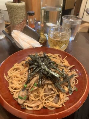 Soy Sauce Ramen Pasta 1200 YEN at Yakuzenshokudo Chabuzen in Tokyo