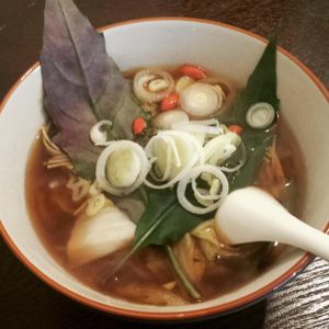 Vegan ramen! at Yakuzenshokudo Chabuzen in Tokyo
