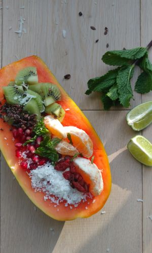 Papaya Boat at Yes Baby I Like It Raw in Fort Lauderdale