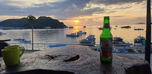 Sunset view at Warung The Brothers in 