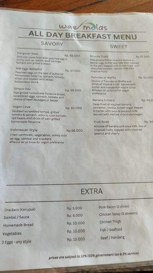  at Wae Molas Cafe in 