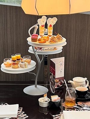 The Afternoon Tea tower  at Lounge & Dining G in Tokyo