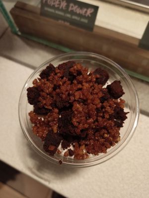 Small with brownie and cinnamon sugar at YB (Yoghurt Barn) by Autogrill Belgium in Brussels