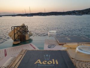 View from our table at Aeoli Restaurant in Paros