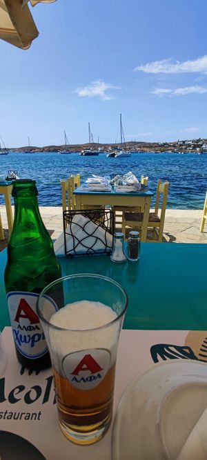 Nice view at Aeoli Restaurant in Paros
