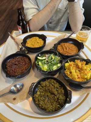 Large vegan platter   at Mosob in Glasgow